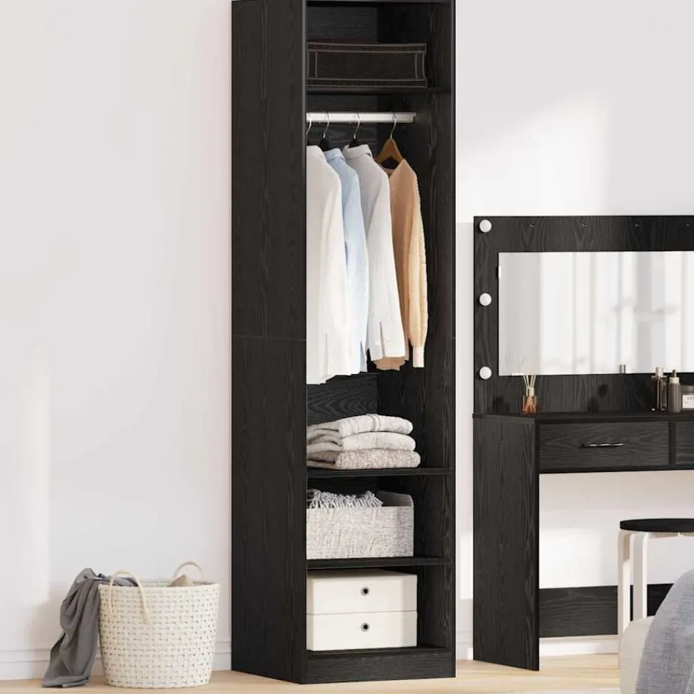 vidaXL Armoire Chêne noir 50 x 50 x 200 cm Bois d'ingénierie