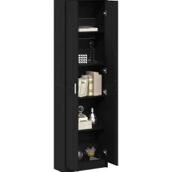 Armoires & Meubles De Rangement-vidaXL Armoire Chêne noir 55 x 25 x 189 cm Bois d'ingénierie Ch&ecirc;ne noir