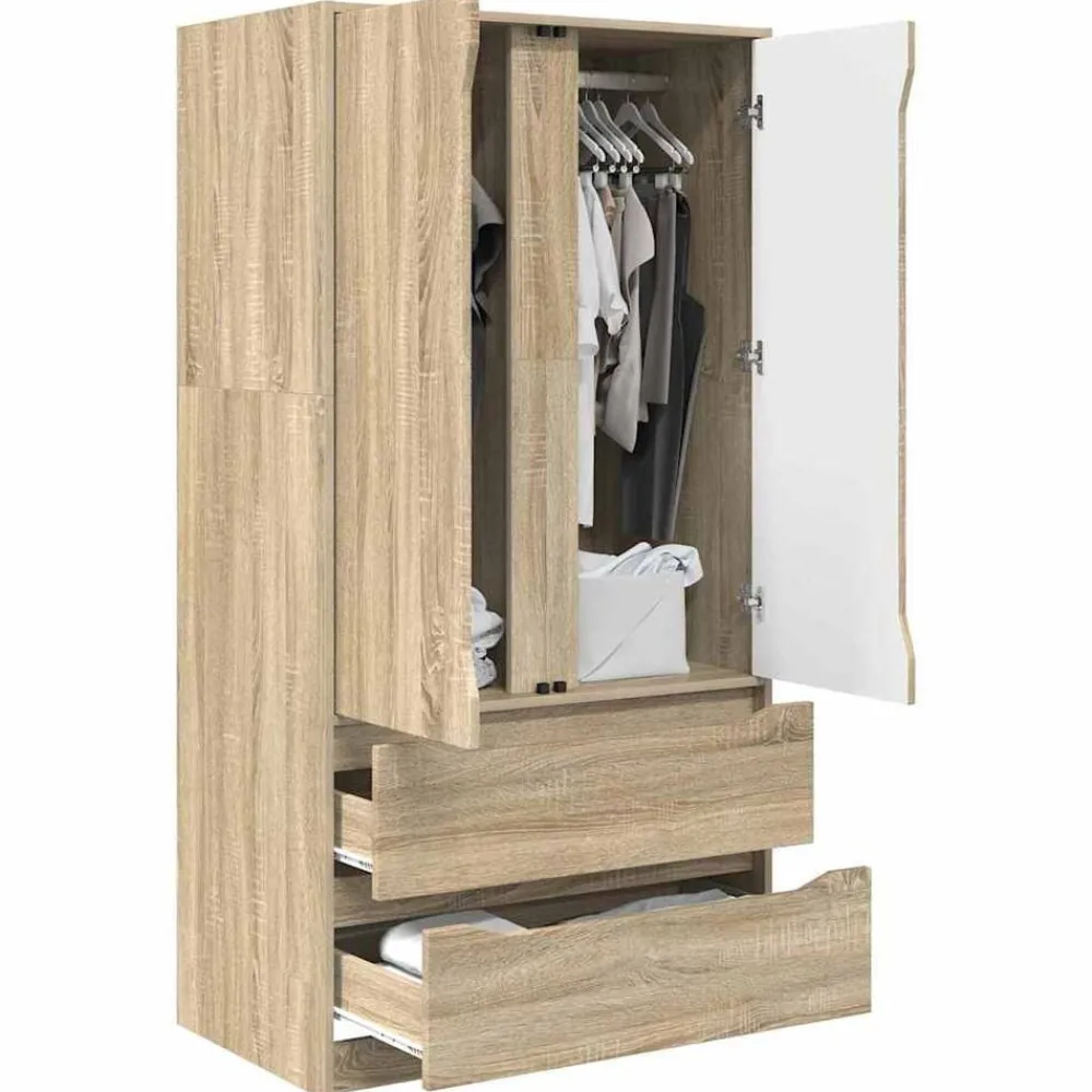 Armoires & Meubles De Rangement-vidaXL Armoire Chêne Sonoma 79,5 x 49 x 156 cm Bois d’ingénierie Chêne sonoma