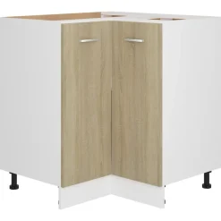 vidaXL Armoire d'angle basse "Lyon" Chêne Sonoma 75,5 x 75,5 x 81,5 cm Bois d'ingénierie