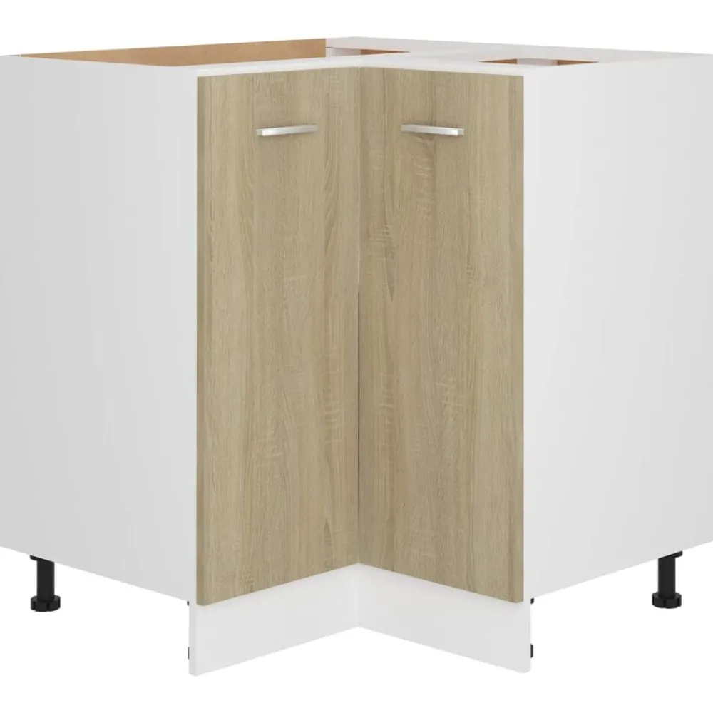vidaXL Armoire d'angle basse "Lyon" Chêne Sonoma 75,5 x 75,5 x 81,5 cm Bois d'ingénierie