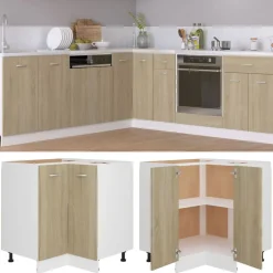 vidaXL Armoire d'angle basse "Lyon" Chêne Sonoma 75,5 x 75,5 x 81,5 cm Bois d'ingénierie