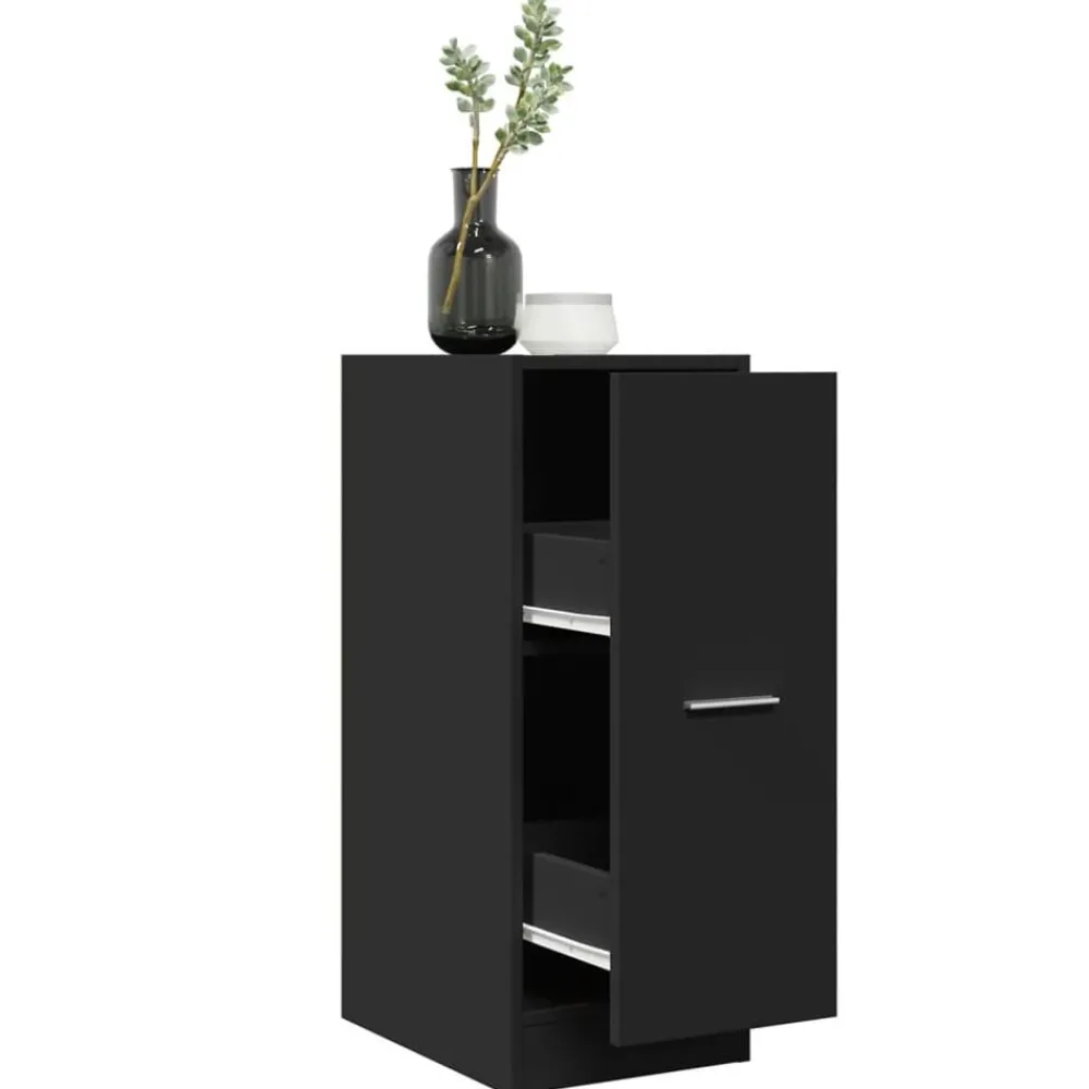 Armoires & Meubles De Rangement-vidaXL Armoire d'apothicaire 30x41x77,5 cm bois d'ingénierie Noir