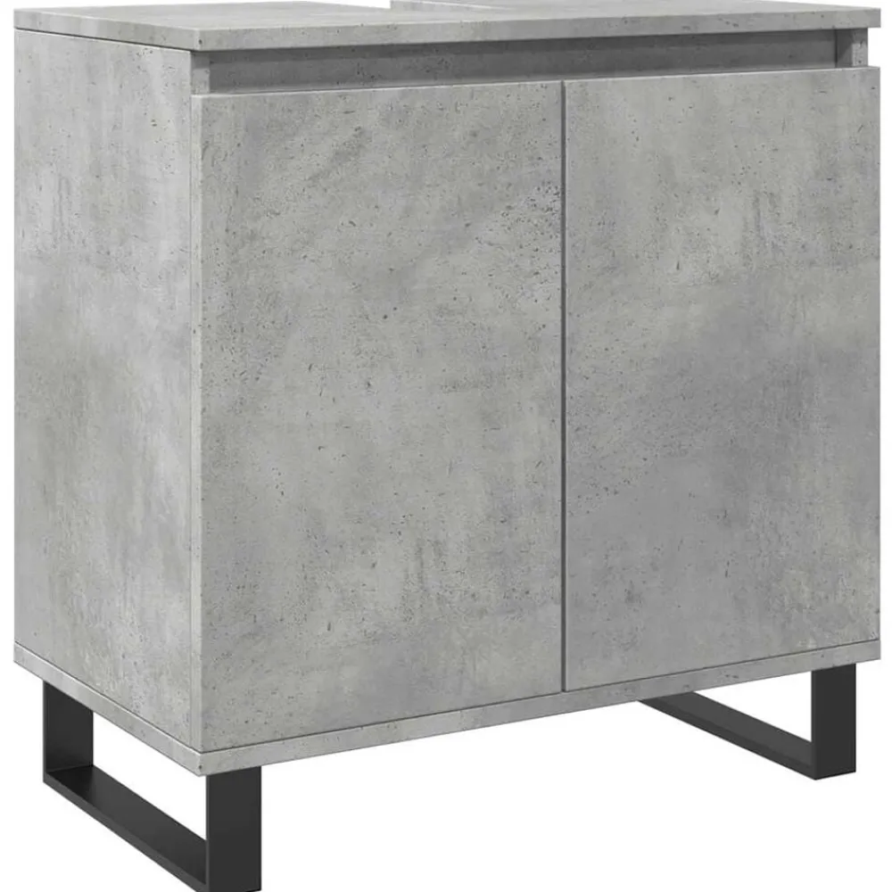 Ensembles De Meubles-vidaXL Armoire de bain 58x33x60 cm bois d'ingénierie Gris béton