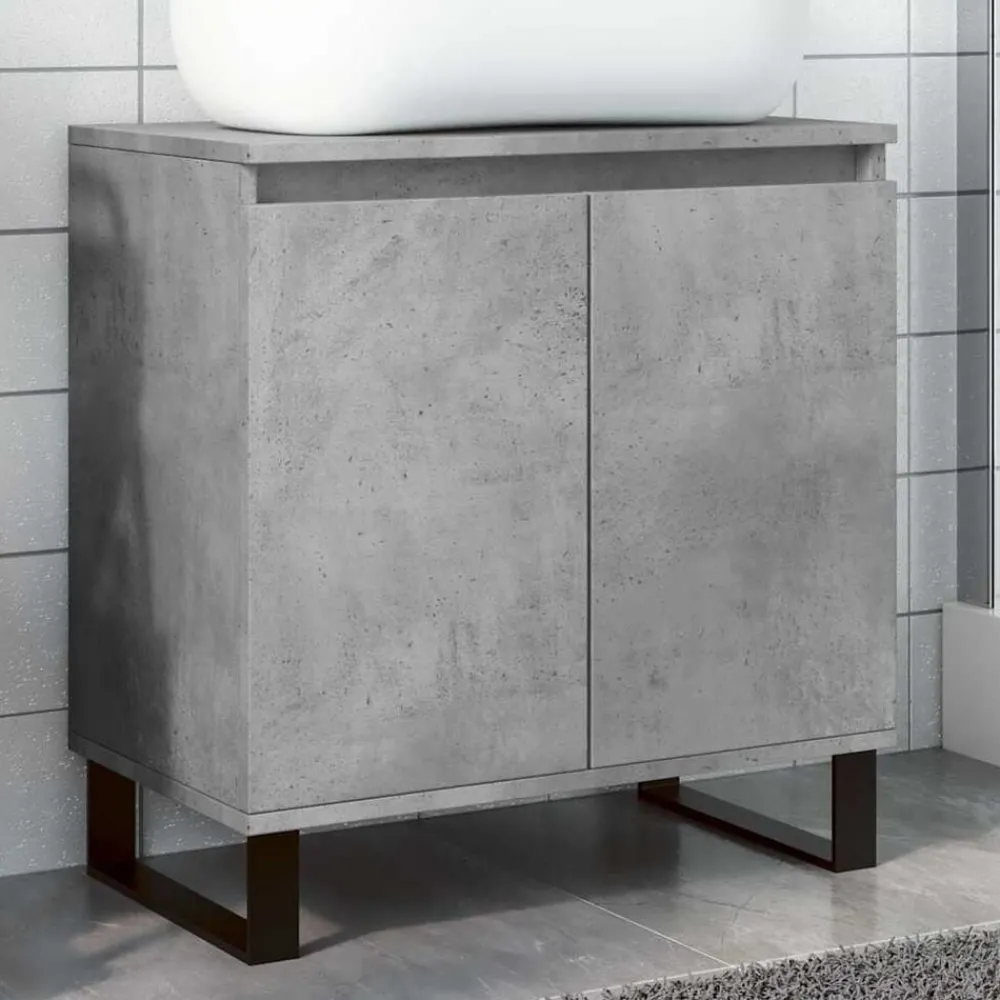 Ensembles De Meubles-vidaXL Armoire de bain 58x33x60 cm bois d'ingénierie Gris béton