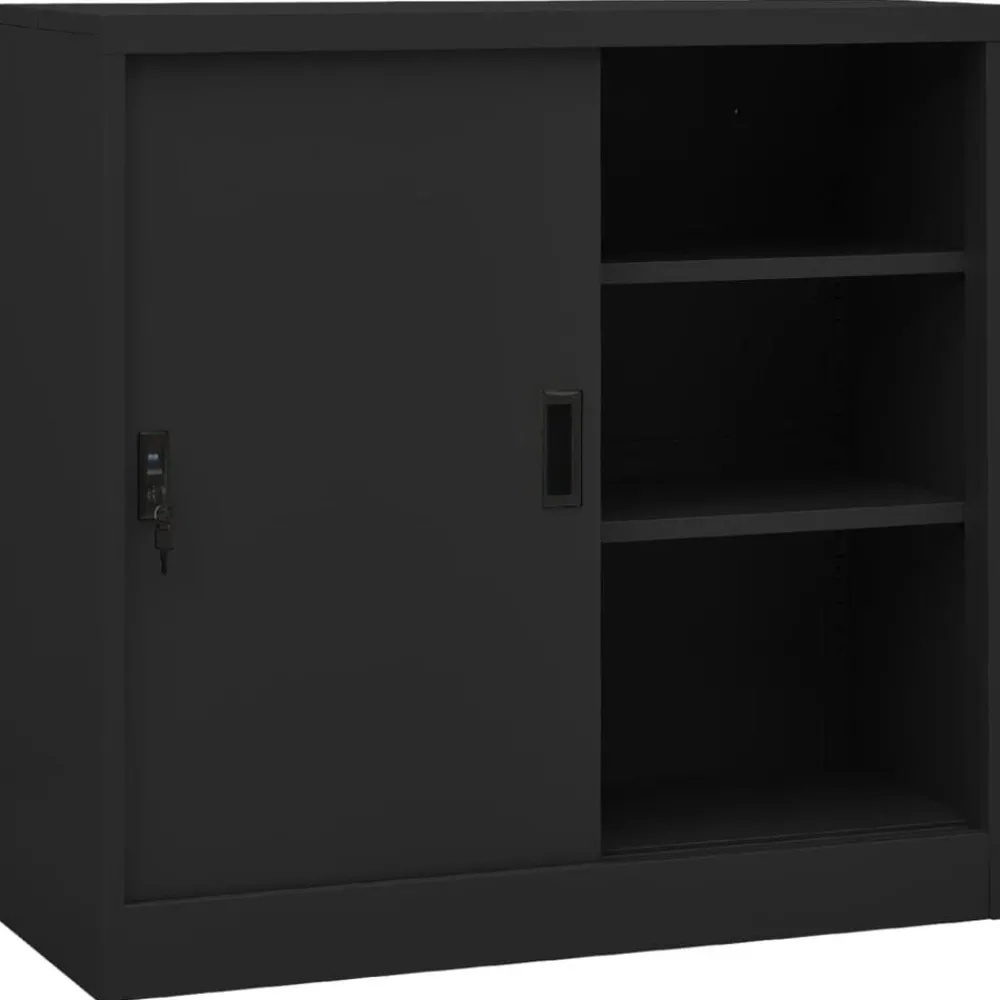 vidaXL Armoire de bureau porte coulissante 90x40x90cm Acier