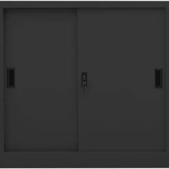 vidaXL Armoire de bureau porte coulissante 90x40x90cm Acier