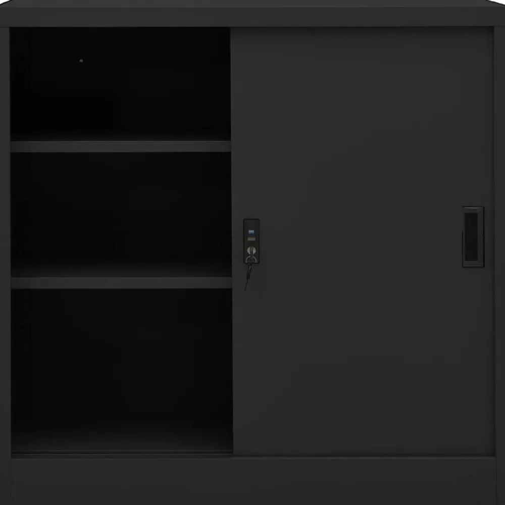 vidaXL Armoire de bureau porte coulissante 90x40x90cm Acier