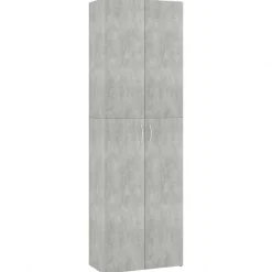 Armoires & Meubles De Rangement-vidaXL Armoire de bureau 60x32x190 cm Bois d'ingénierie Gris béton