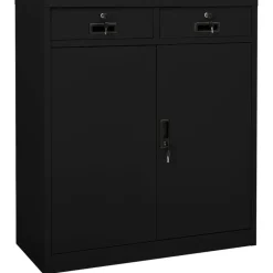 Armoires & Meubles De Rangement-vidaXL Armoire de bureau 90x40x102 cm Acier Noir