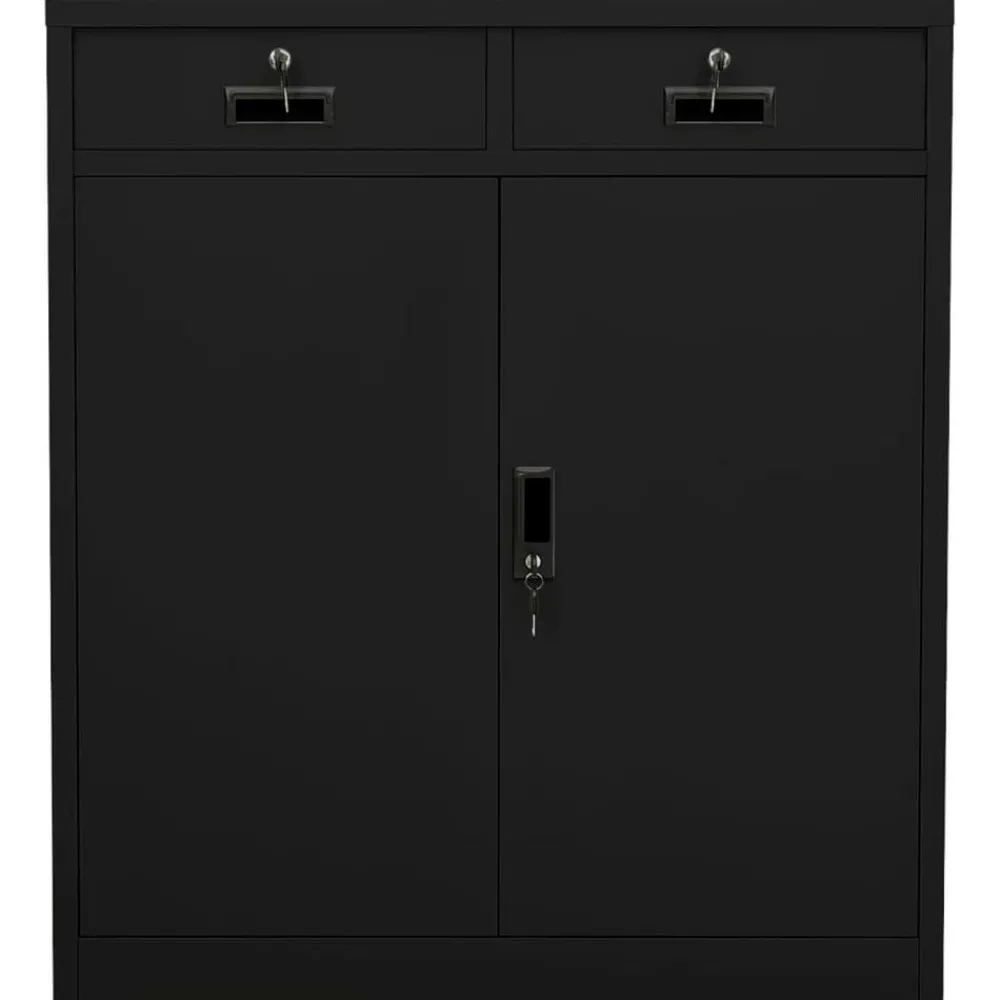 Armoires & Meubles De Rangement-vidaXL Armoire de bureau 90x40x102 cm Acier Noir