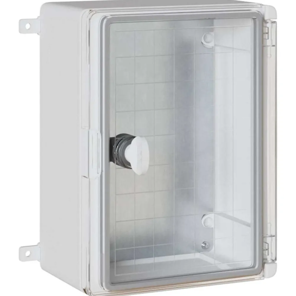 Accessoires Électriques-vidaXL Armoire de contrôle Gris 28 x 13 x 28 cm Plastic ABS Gris avec porte transparente