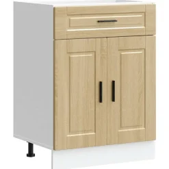 Armoires & Meubles De Rangement-vidaXL Armoire de cuisine Porto chêne sonoma bois d'ingénierie Chêne Sonoma