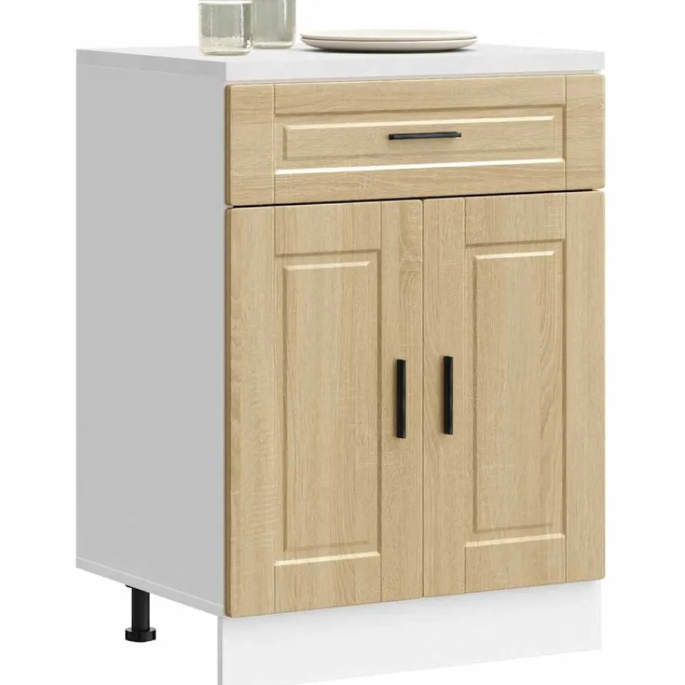 Armoires & Meubles De Rangement-vidaXL Armoire de cuisine Porto chêne sonoma bois d'ingénierie Chêne Sonoma