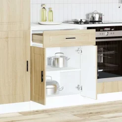 Armoires & Meubles De Rangement-vidaXL Armoire de cuisine Porto chêne sonoma bois d'ingénierie Chêne Sonoma