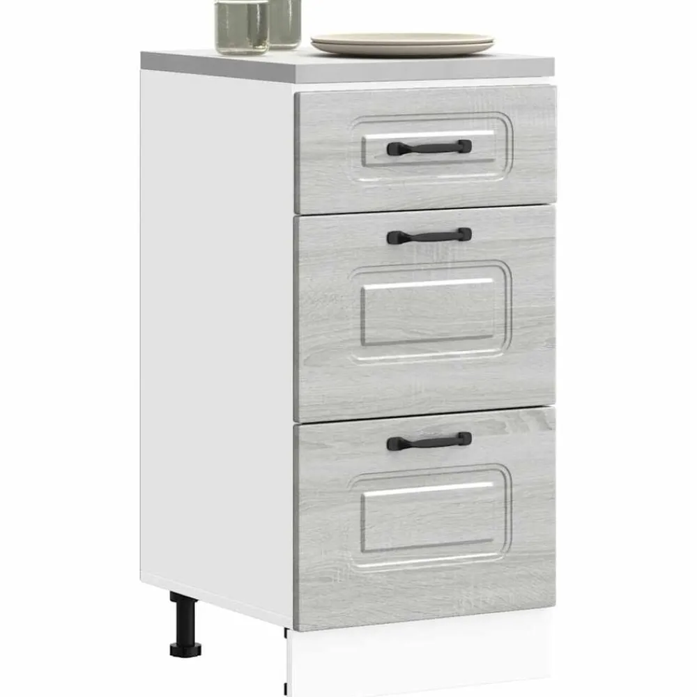 Armoires & Meubles De Rangement-vidaXL Armoire de cuisine Kalmar bois d'ingénierie Sonoma gris