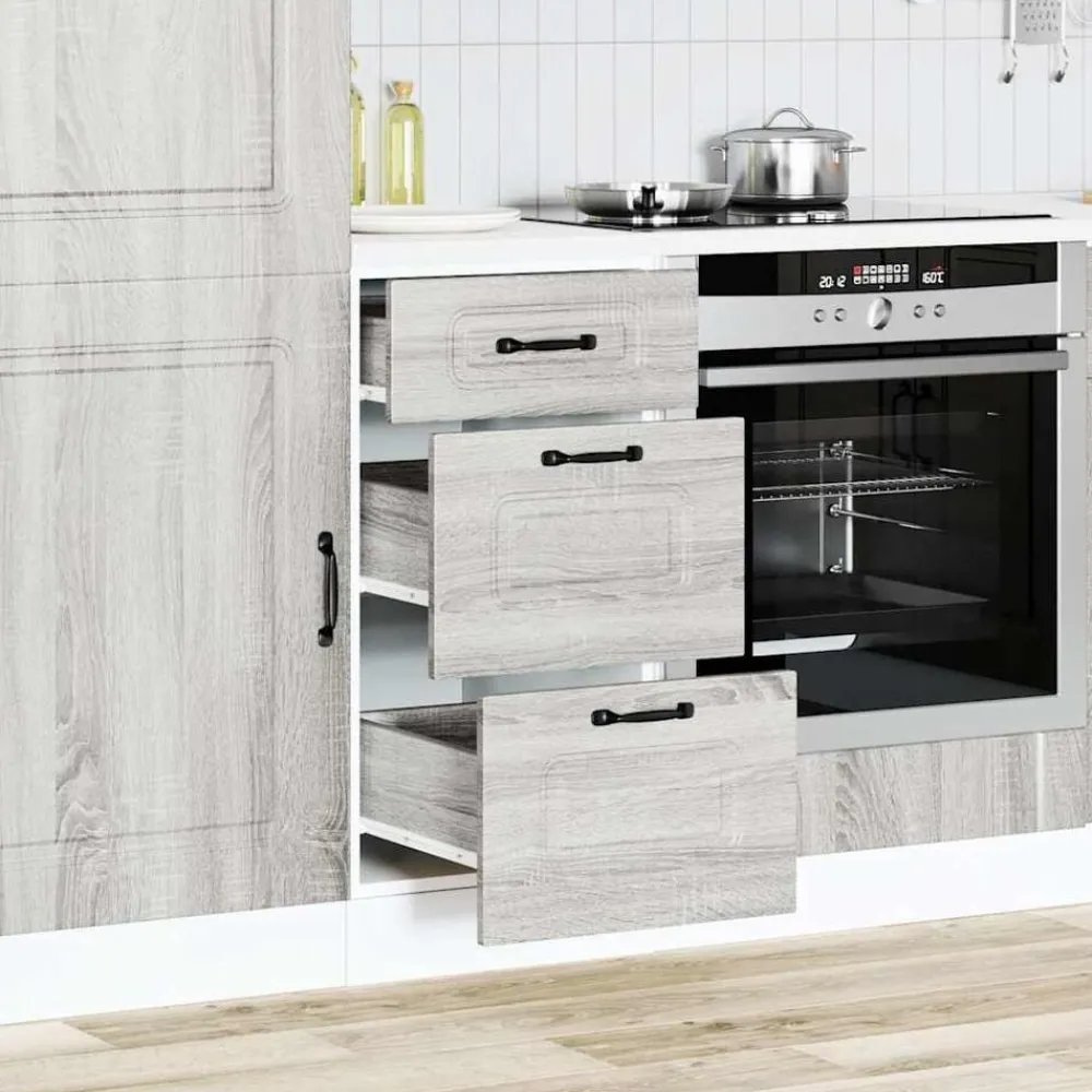 Armoires & Meubles De Rangement-vidaXL Armoire de cuisine Kalmar bois d'ingénierie Sonoma gris