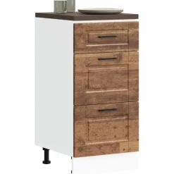 Armoires & Meubles De Rangement-vidaXL Armoire de cuisine Porto vieux bois bois d'ingénierie Bois ancien