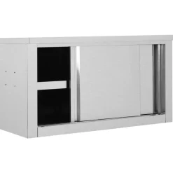 vidaXL Armoire de cuisine avec portes coulissantes 90x40x50 cm Inox