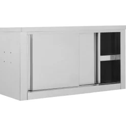 vidaXL Armoire de cuisine avec portes coulissantes 90x40x50 cm Inox
