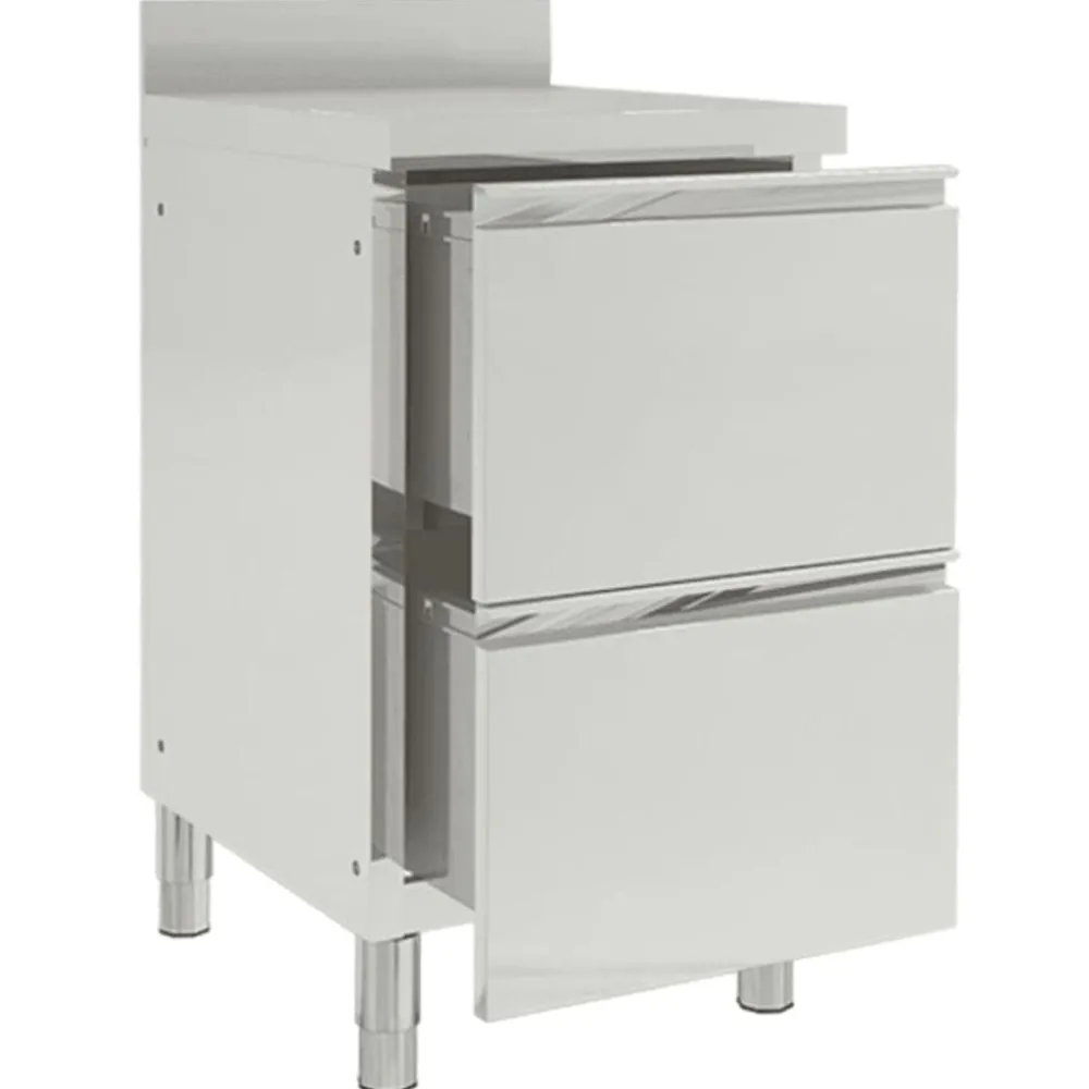 Restauration-vidaXL Armoire de cuisine commerciale avec 2 tiroirs 50 x 60 x 96 cm
