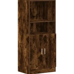 Armoires & Meubles De Rangement-vidaXL Armoire de cuisine chêne fumé 57x41,5x131,5 cm bois ingénierie Chêne fumé