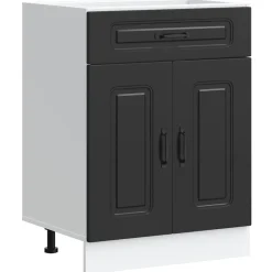 Armoires & Meubles De Rangement-vidaXL Armoire de cuisine Kalmar bois d'ingénierie Noir