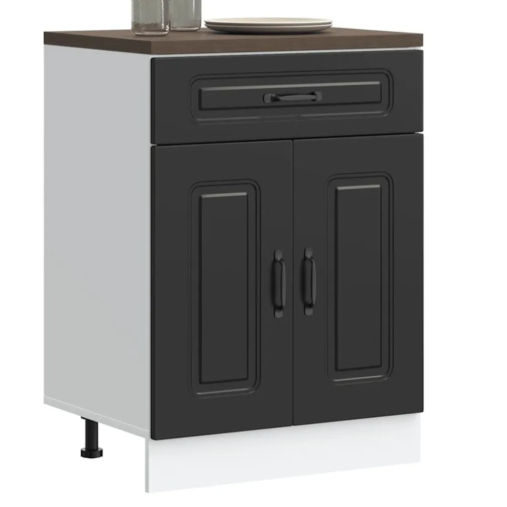 Armoires & Meubles De Rangement-vidaXL Armoire de cuisine Kalmar bois d'ingénierie Noir