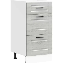 Armoires & Meubles De Rangement-vidaXL Armoire de cuisine Porto sonoma gris bois d'ingénierie Gris Sonoma