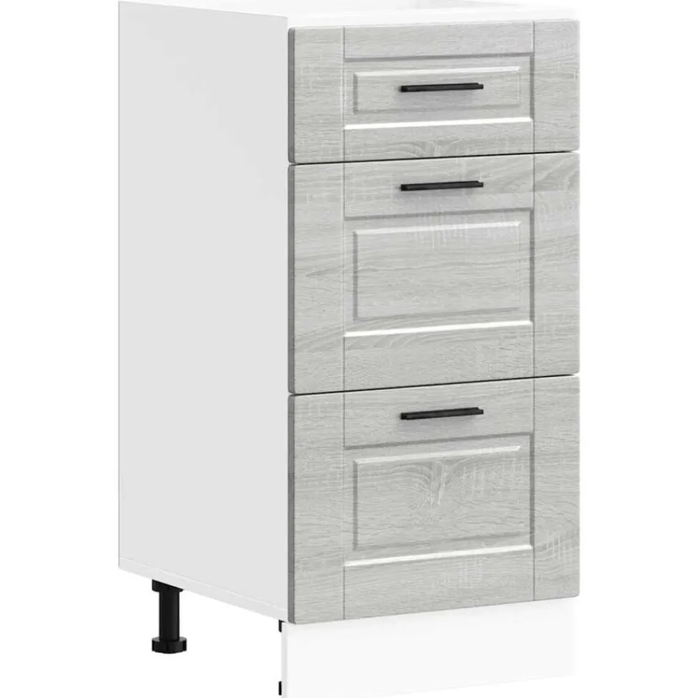 Armoires & Meubles De Rangement-vidaXL Armoire de cuisine Porto sonoma gris bois d'ingénierie Gris Sonoma