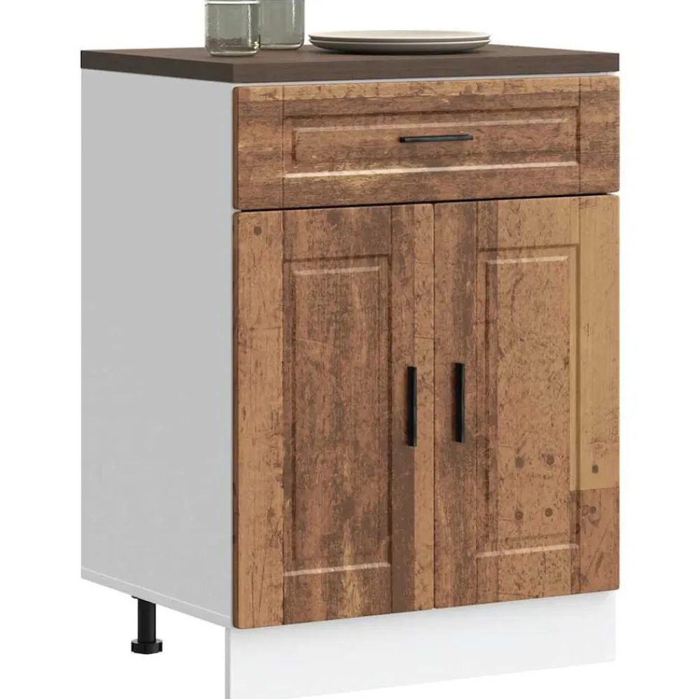 vidaXL Armoire de cuisine Porto vieux bois bois d'ingénierie