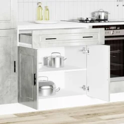 Armoires & Meubles De Rangement-vidaXL Armoire de cuisine Porto bois d'ingénierie Gris béton