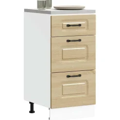 Armoires & Meubles De Rangement-vidaXL Armoire de cuisine Kalmar chêne sonoma bois d'ingénierie Ch&ecirc;ne sonoma