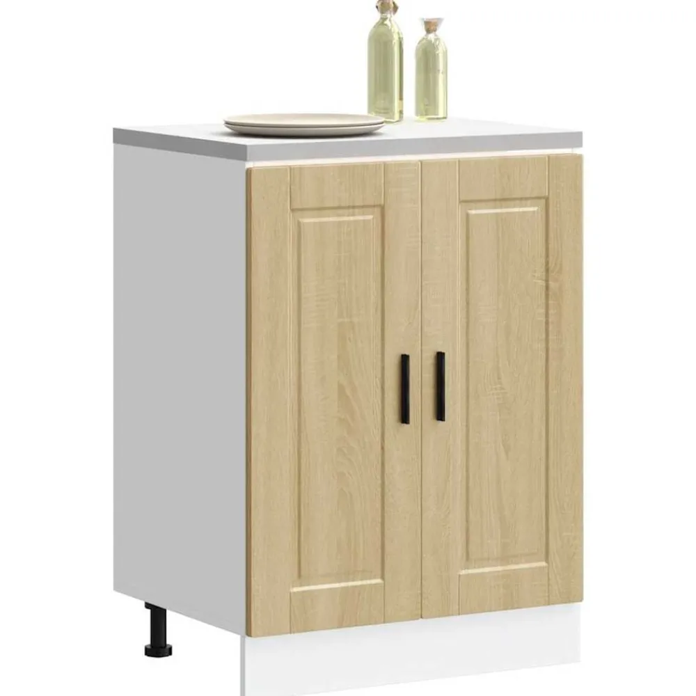 Armoires & Meubles De Rangement-vidaXL Armoire de cuisine Porto chêne sonoma bois d'ingénierie Chêne Sonoma
