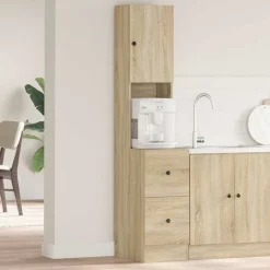 vidaXL Armoire de cuisine Beige 35 x 50 x 180 cm Bois d'ingénierie