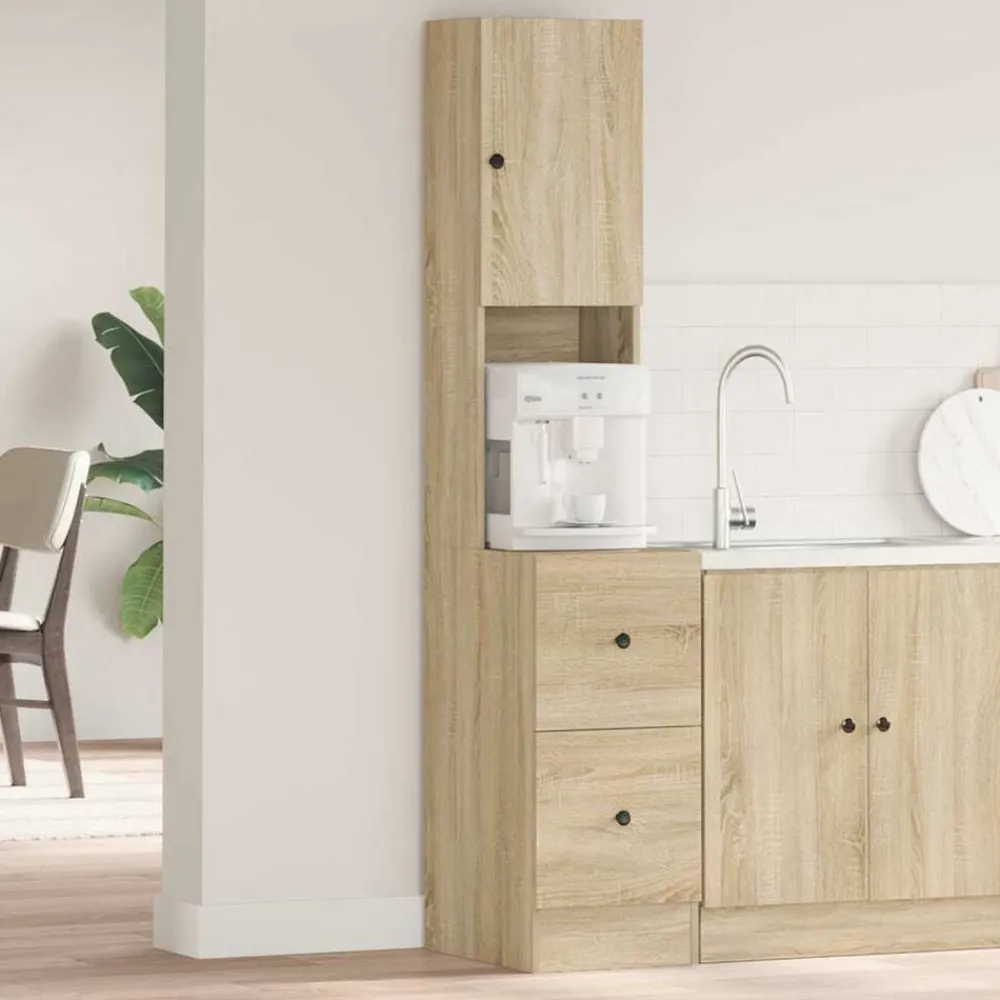 vidaXL Armoire de cuisine Beige 35 x 50 x 180 cm Bois d'ingénierie