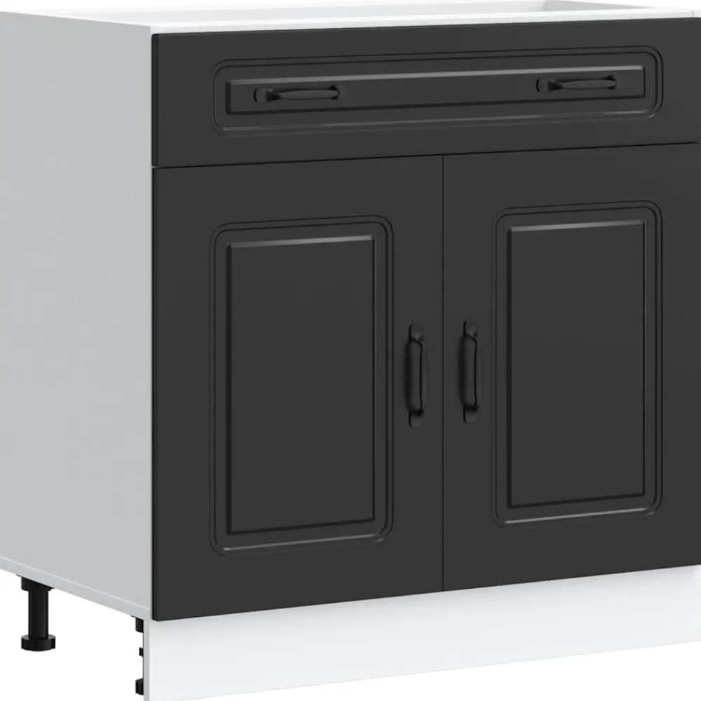 Armoires & Meubles De Rangement-vidaXL Armoire de cuisine Kalmar bois d'ingénierie Noir