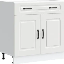 Armoires & Meubles De Rangement-vidaXL Armoire de cuisine Kalmar bois d'ingénierie Blanc