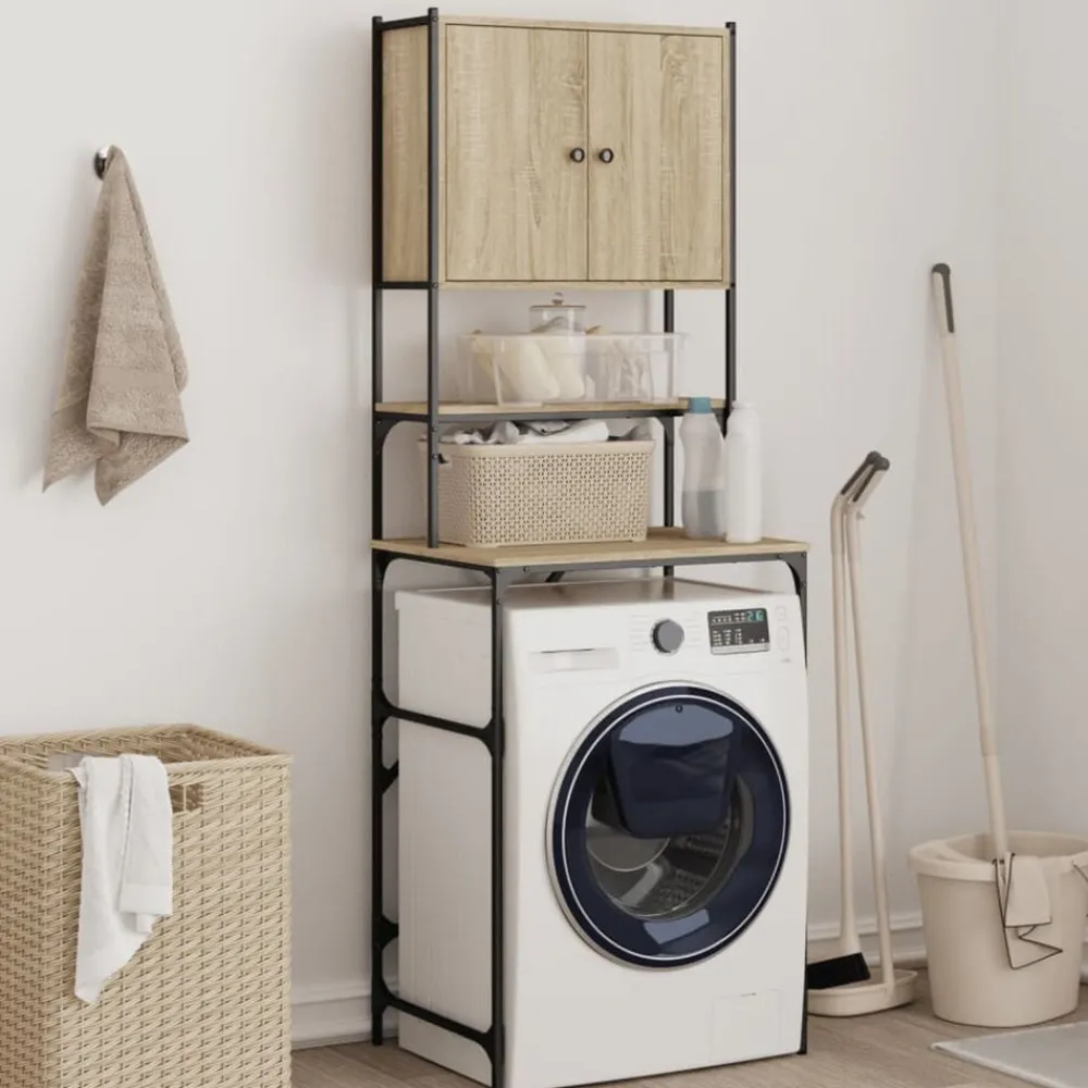 Accessoires Pour Appareils Électroménagers-vidaXL Armoire de machine à laver chêne sonoma 68x48,5x194 cm Chêne sonoma