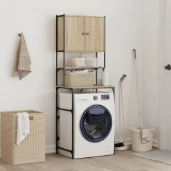 Accessoires Pour Appareils Électroménagers-vidaXL Armoire de machine à laver chêne sonoma 68x48,5x194 cm Chêne sonoma