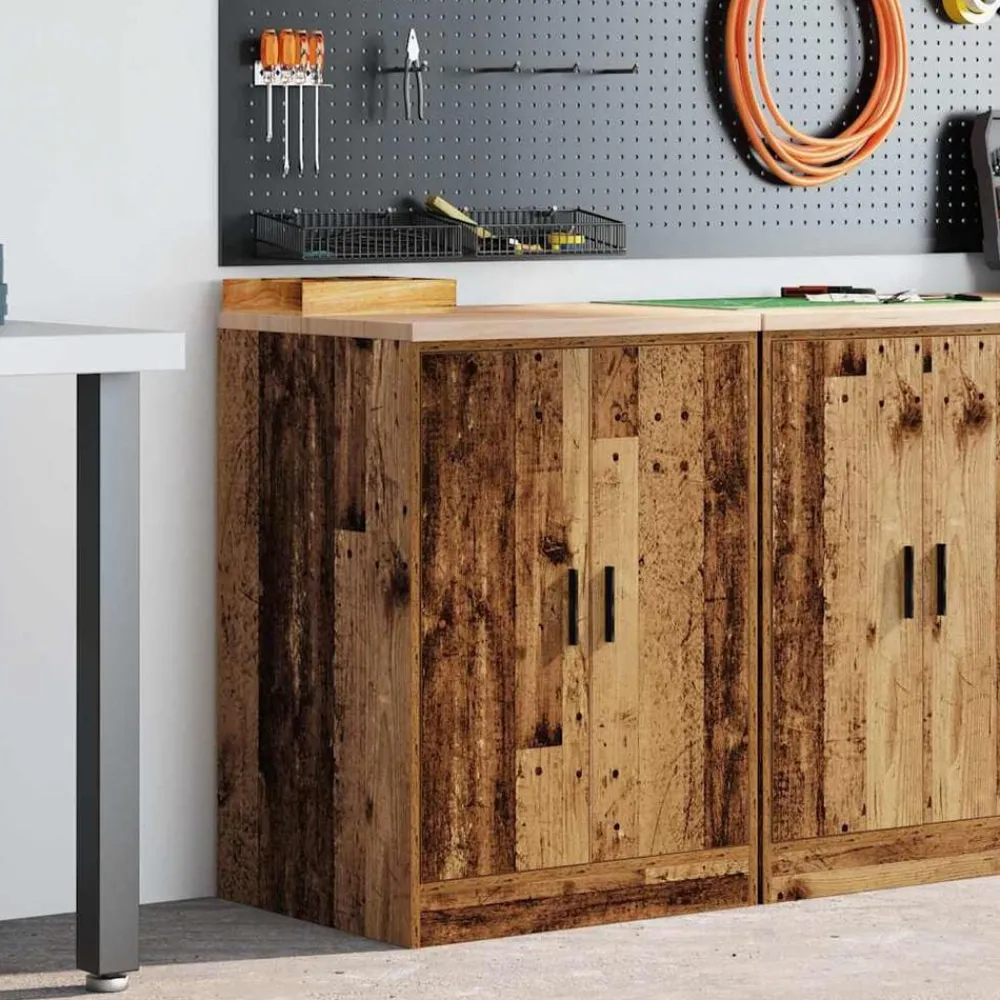 Stockage Industriel-vidaXL Armoire de rangement de garage 60x51x85 cm bois pin Vieux bois