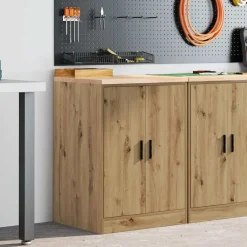 Stockage Industriel-vidaXL Armoire de rangement de garage chêne artisanal bois de pin artisian oak