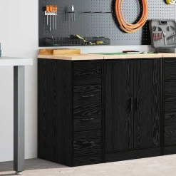Stockage Industriel-vidaXL Armoire de rangement de garage 30x51x85 cm bois de pin Noir