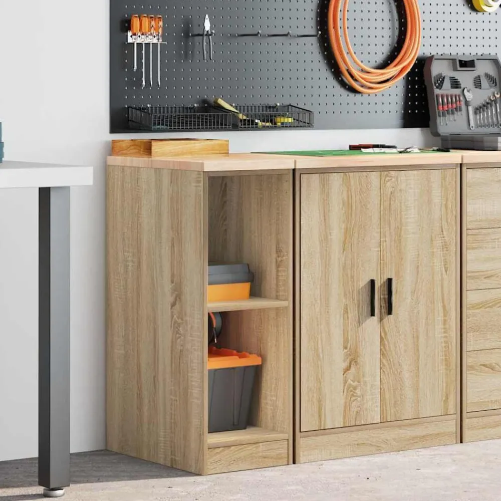 Stockage Industriel-vidaXL Armoire de rangement de garage chêne sonoma 30x51x85cm bois pin Chêne sonoma