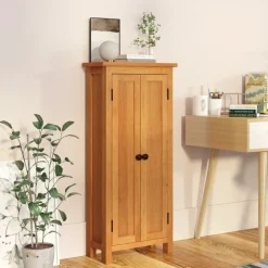 vidaXL Armoire de rangement 50x22x110 cm Bois de chêne massif
