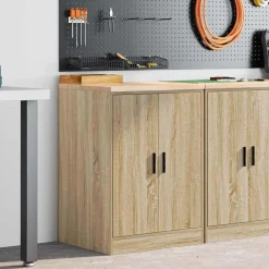 Stockage Industriel-vidaXL Armoire de rangement de garage chêne sonoma 60x51x85cm bois pin Ch&ecirc;ne sonoma