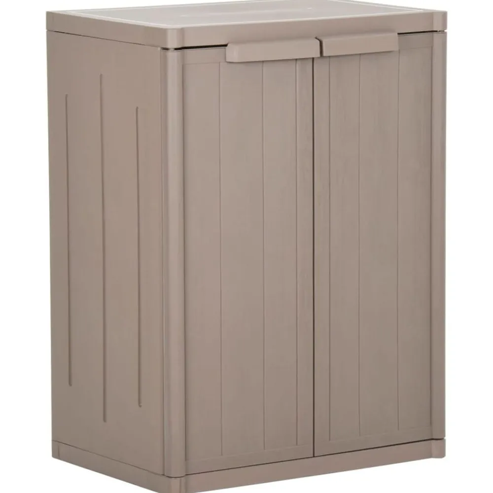 vidaXL Armoire de rangement jardin 65x45x88cm PP Aspect de bois
