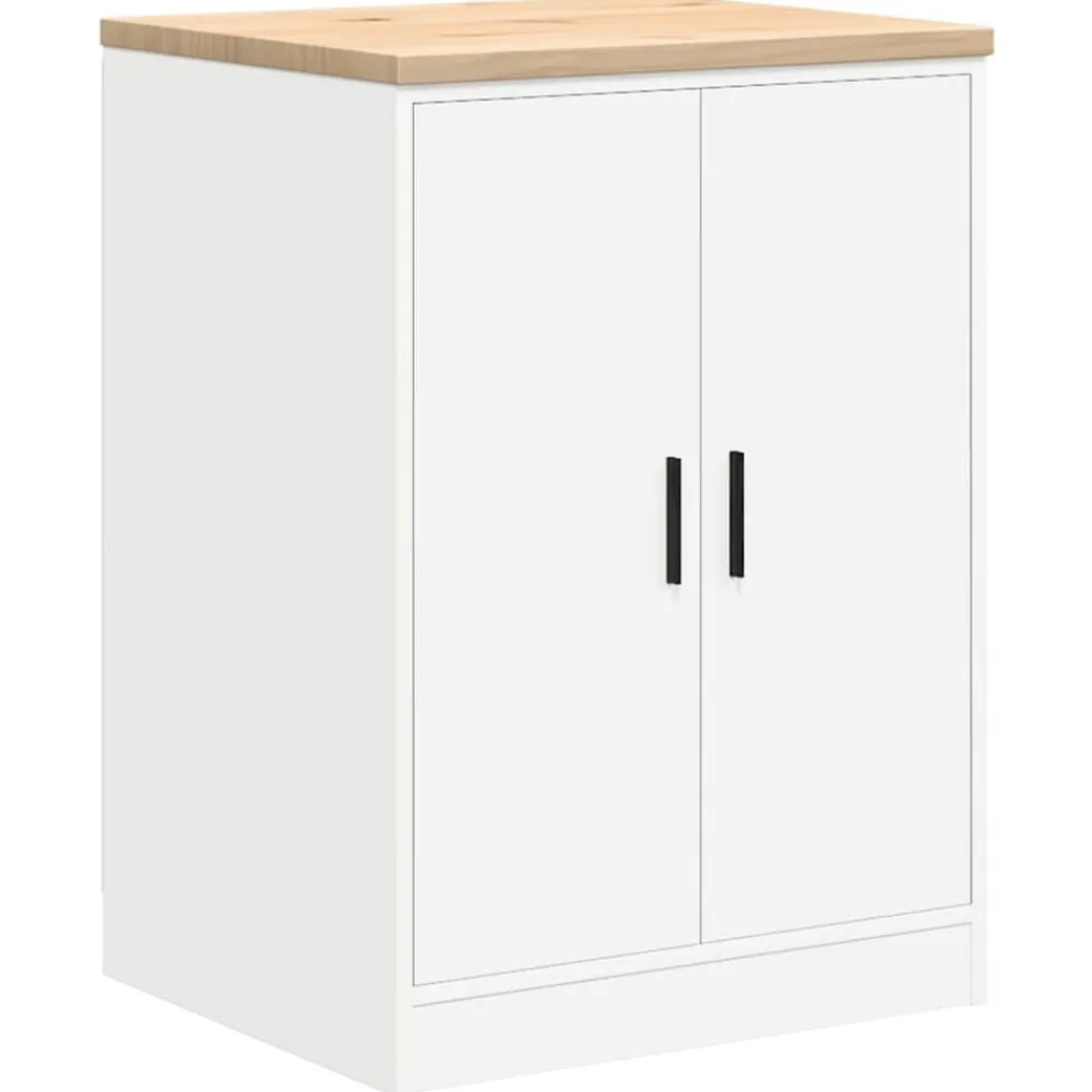 Stockage Industriel-vidaXL Armoire de rangement de garage 60x51x85 cm bois de pin Blanc