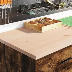 vidaXL Armoire de rangement de garage chêne fumé 60x51x85 cm bois pin