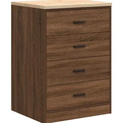 Stockage Industriel-vidaXL Armoire de rangement de garage chêne marron 60x51x85cm bois pin Ch&ecirc;ne marron